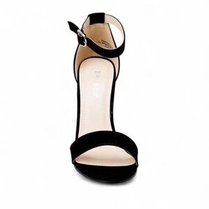 Faux Suede Ankle Strap Heels‎